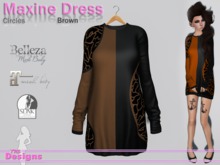 Maxine Dress Circles Brown