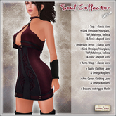 [V/W] Soul Collector Wine - Medieval Fantasy / Sci-Fi leather dress, 5 classic sizes + Slink, Maitreya, Belleza, Tonic
