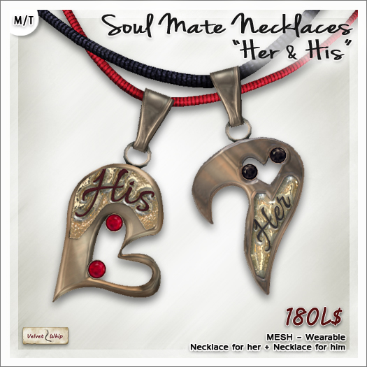 [V/W] Soul Mate Necklaces - Her His - TRANSFER  (BOX)