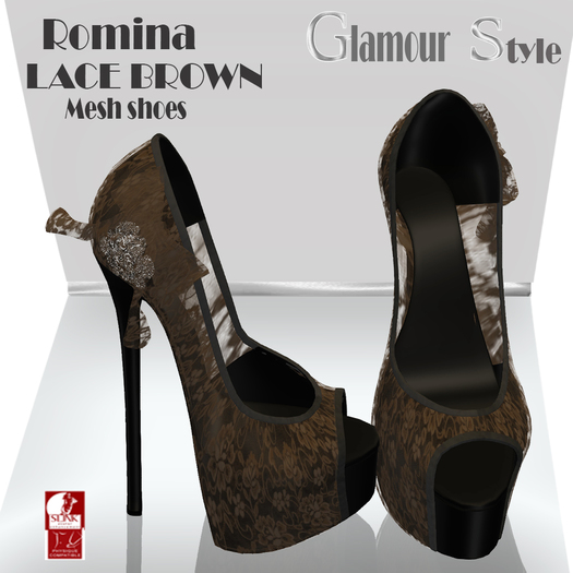 ! GS- ROMINA MESH SHOES LACE BROWN