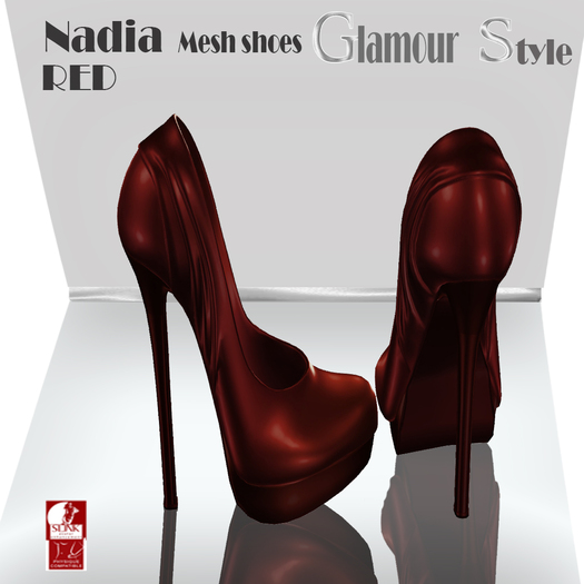 ! GS- NADIA RED MESH SHOES