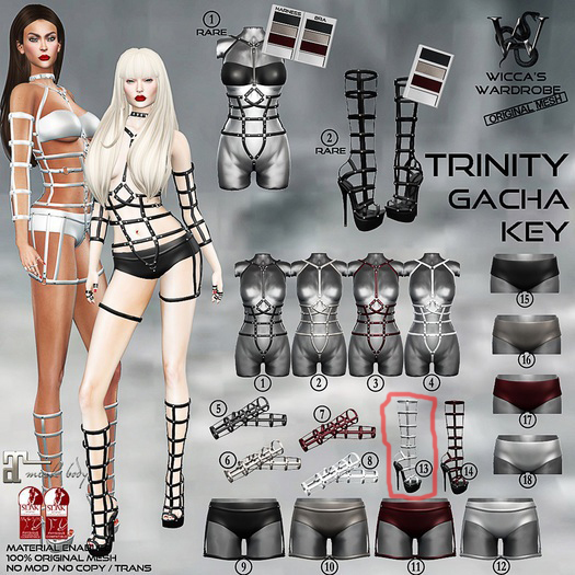 #13 Wicca's Wardrobe - Trinity Boots [Black/White] [GACHA]