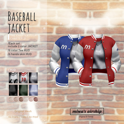 *miwa's airship* Baseball jacket SET2