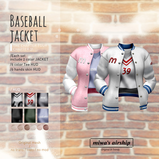 *miwa's airship* Baseball jacket SET3