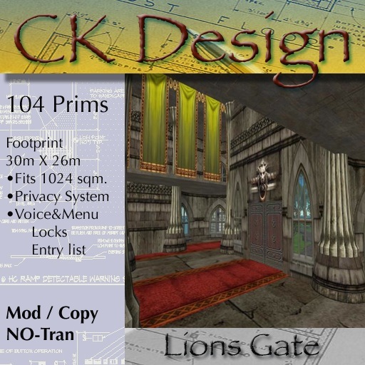 CK Design Castle "Lions Gate" tagMedieval