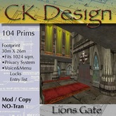 CK Design Castle "Lions Gate" tagMedieval