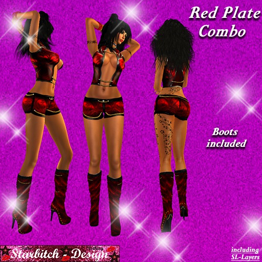 Red Plate-Combo with Boots