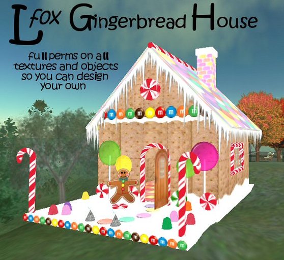lfox Gingerbread House with Textures (boxed)