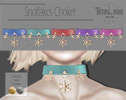 Timeless - Snowflakes Choker (pink)