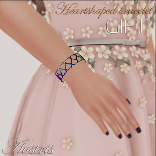 austris - rainbow heartshaped bracelet