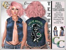 MELI DENIM VEST TEXTURE SOA IRELAND- FULL PERM