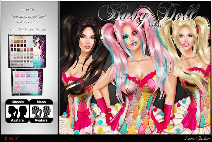 -Lamu Fashion-Hair *Baby Doll* Mesh