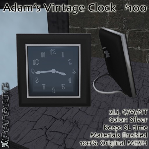 %Adam's Vintage Clock - Gold *MESH* Delivery Box