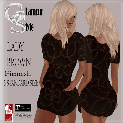! GS - LADY MESH DRESS BROWN