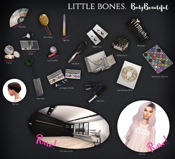 little bones. Glass Vase