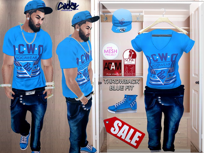 {RC} Blue Throwback Slim