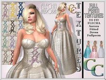 FLECHA AURORA CRUMPLED SILK GOWN TEXTURE SET- FULL PERM