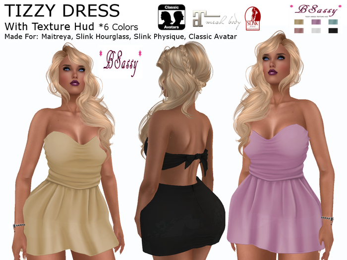 *BSASSY* TIZZY DRESS WITH TEXTURE HUD