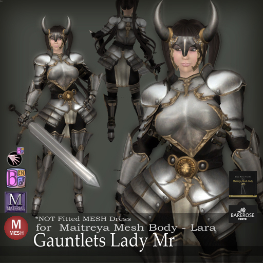 ::: B@R ::: Gauntlets Lady Mr (BENTO Gloves / For Maitreya Lara)