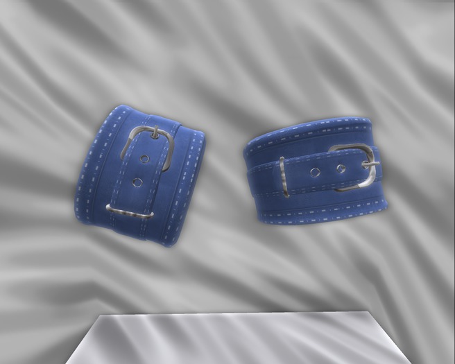 Leather Bracelet  (L. Blue)