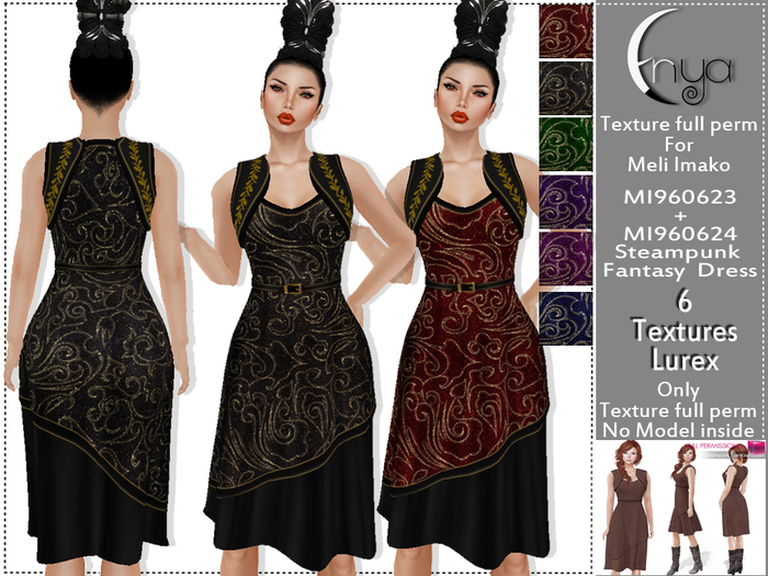 Enya Texture-Steampunk Fantasy Dress-6 Tex.Lurex-W