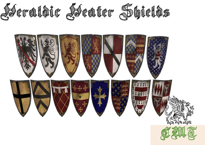 Worlds End - Heraldic Heater Shields CMT