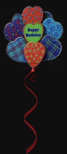 Birthday Balloons in Blue