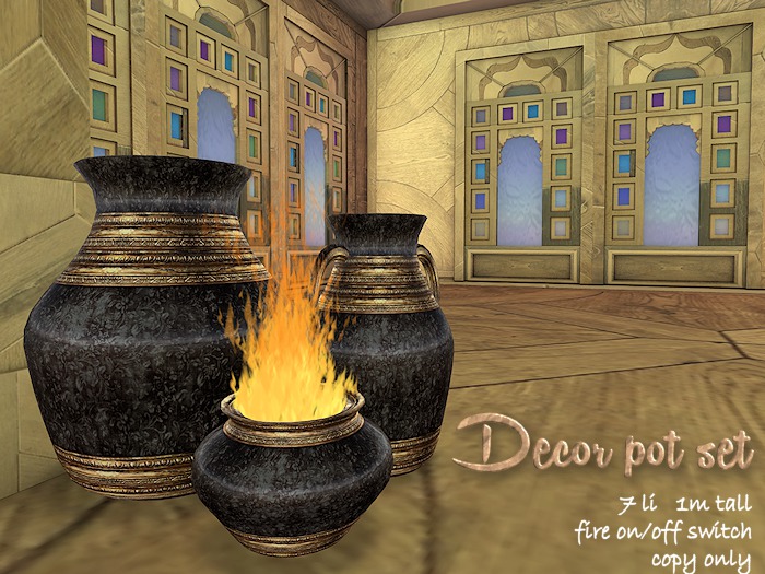 :FA: Decor pot set [black]