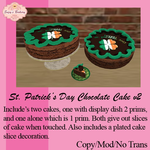 ~*SB's*~ St. Patricks Day 2 Chocolate Cake [Boxed]