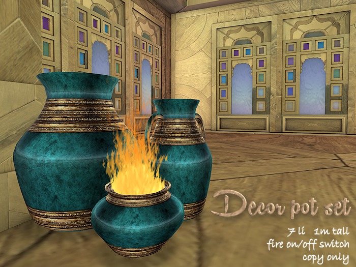 :FA: Decor pot set [peacock]