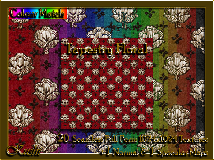 !Kushi! TapestryFloral Textures -WEAR TO UNPACK