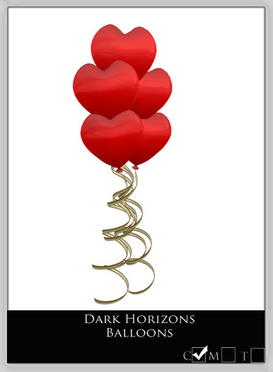Dark Horizons Heart Balloons (Red)