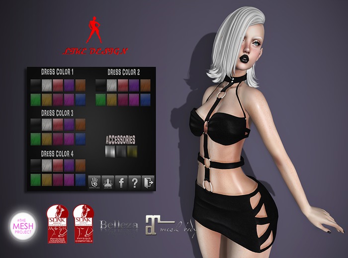 .: LIKE DESIGN :. Fetish Dress ( With Color HUD )