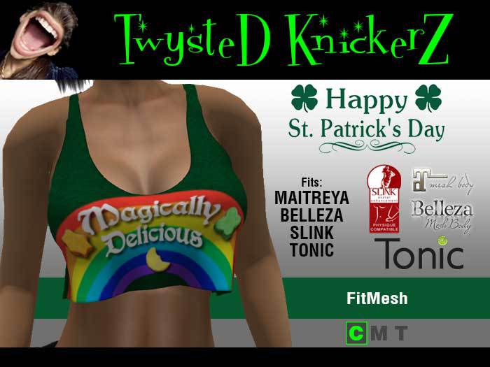 Magically Delicious Cropped Tank Top - St Patrick's Day