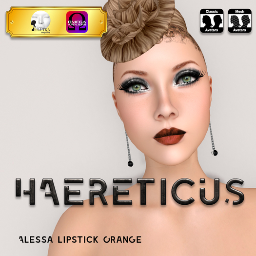 - HAERETICUS - Alessa Lipstick - 2 Sizes Orange (add me) WERABLE TESTER