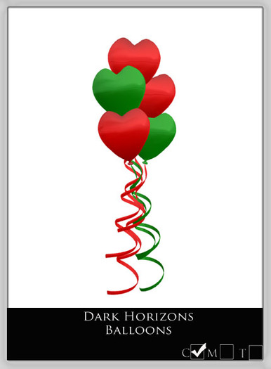 Dark Horizons Christmas Heart Balloon Box