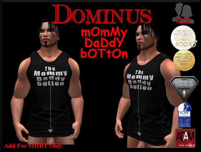 ~DOMINUS~Mommy-Daddy Button TANK (BOXED)