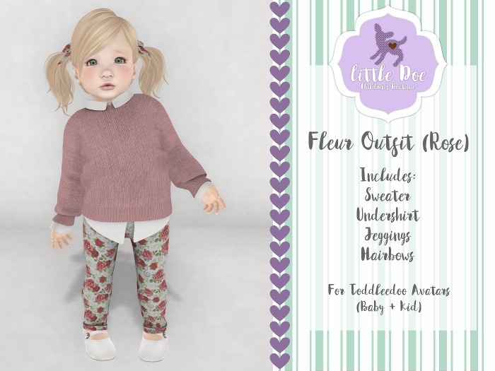 { LD } Fleur Outfit (Rose)