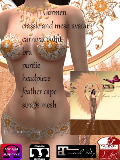 Carmen carnival outfit classic - mesh avatar