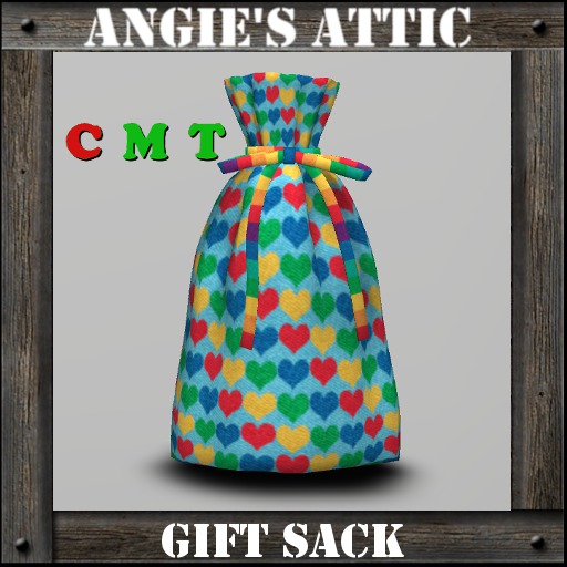 AA - Gift Sack Single - Rainbow Hearts Blue