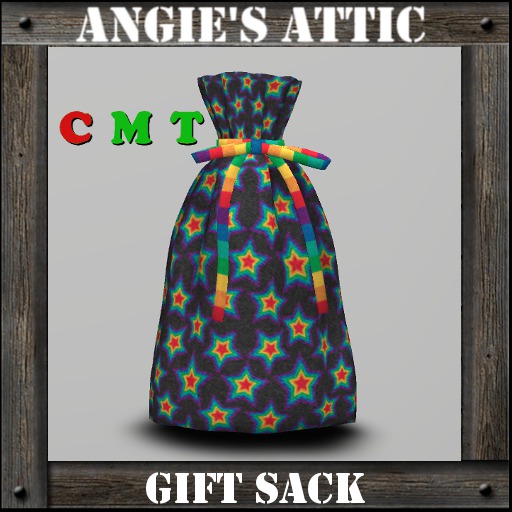 AA - Gift Sack Single - Rainbow Stars Black