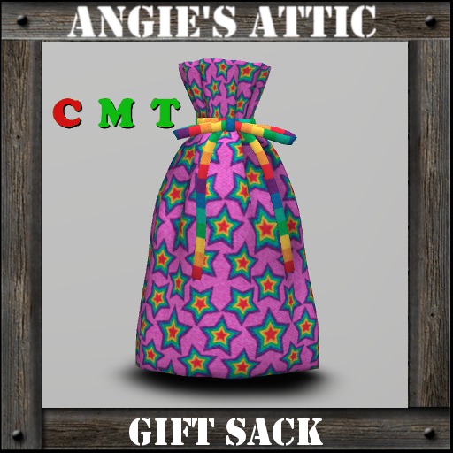 AA - Gift Sack Single - Rainbow Stars Pink