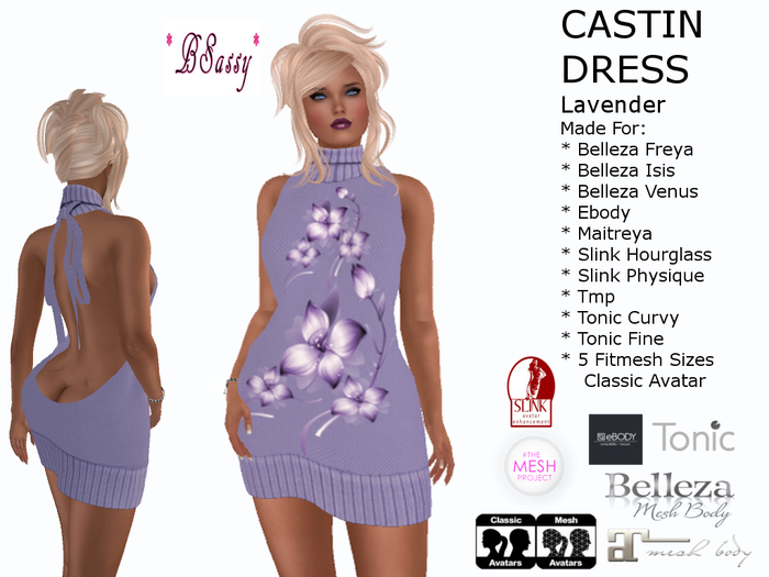 *BSASSY* CASTIN DRESS LAVENDER