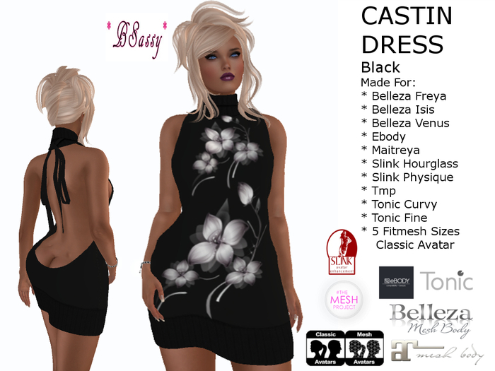 *BSASSY* CASTIN DRESS BLACK