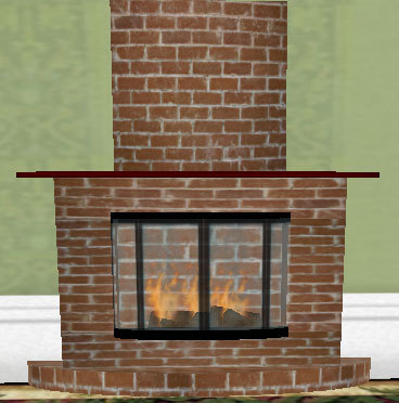 Wolfhaven Brick Fireplace