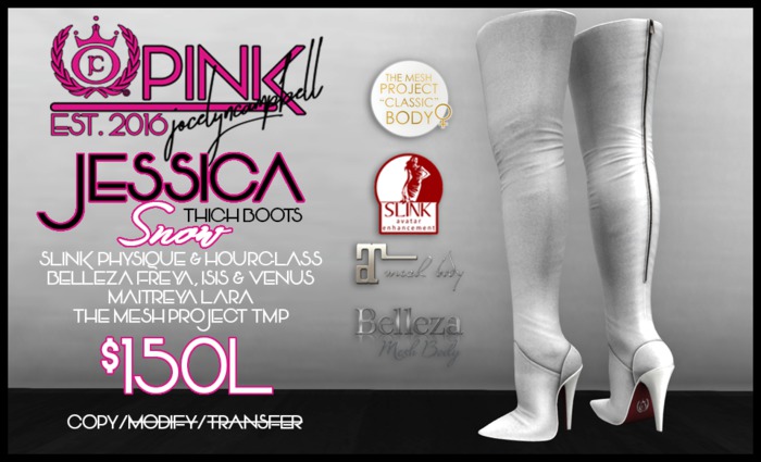 PINK by JC - Jessica Thigh Boots - Snow