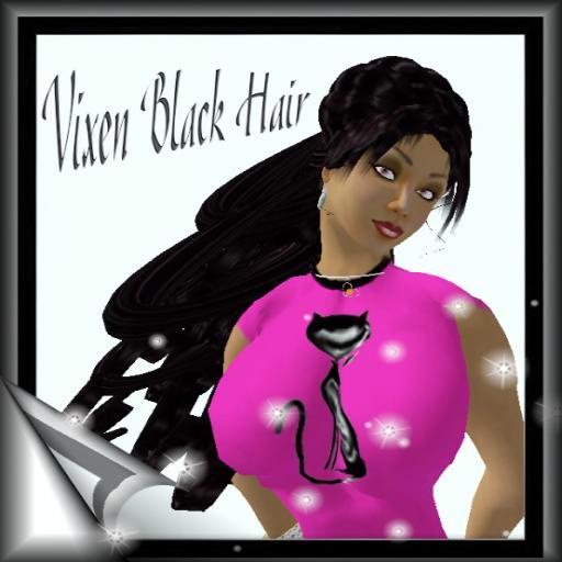 Second Life Marketplace Vixen Black Hair
