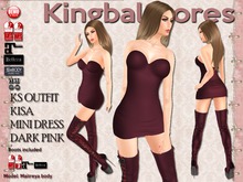 KS OUTFIT KISA MINI DRESS DARK PINK