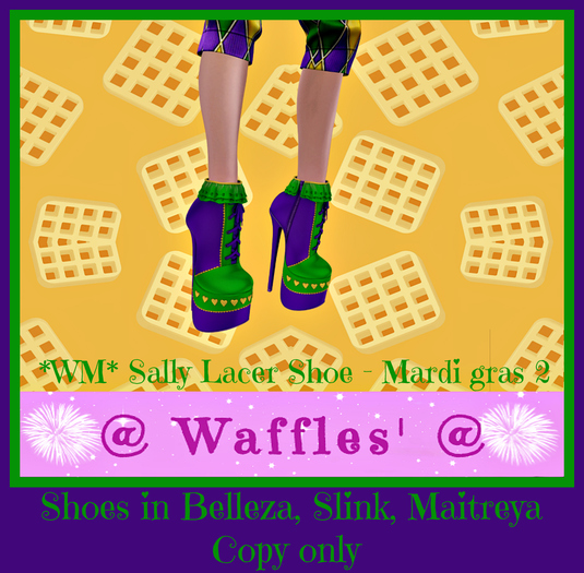 *WM* Sally Lacer Shoe - Mardi gra2 