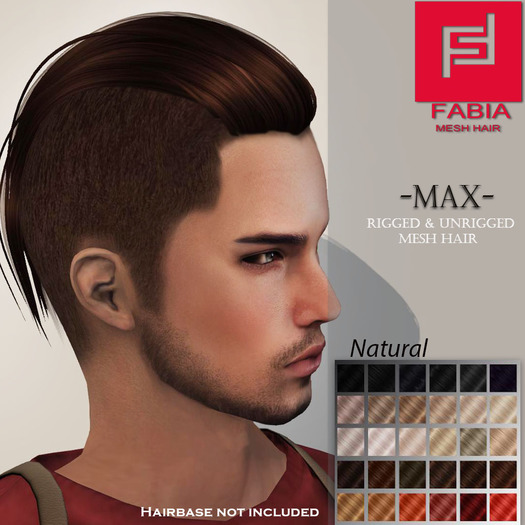 -FABIA- Mesh Hair  <Max> Natural Tones